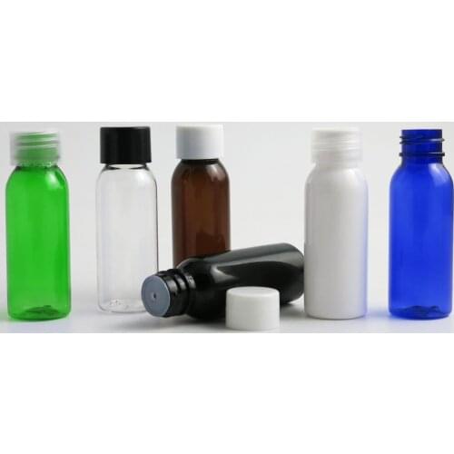 50 x 30ml High Quality PET Plastic Perfume Bottle 30cc Rounder Shoulder Plastic Cap 1oz Cute Mini Fragrance Cosmetic Container