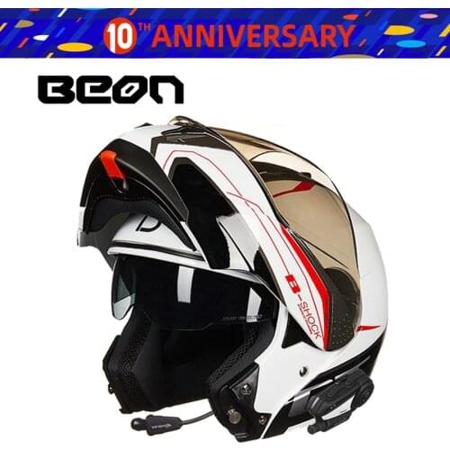 Free shipping 1pcs Motorcycle Street Bike Bluetooth Helmet Dual Visor Flip Up Motocross Racing Dot Full Face Motorcycle Helmets