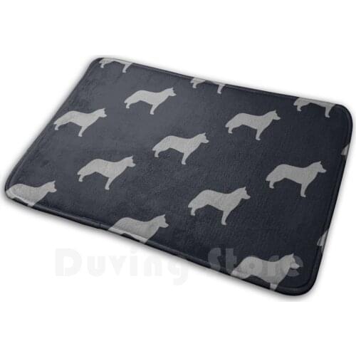 Siberian Husky Silhouette ( S ) Mat Rug Carpet Anti-Slip Floor Mats Bedroom Siberian Husky Husky Dog Pets Animals Silhouette