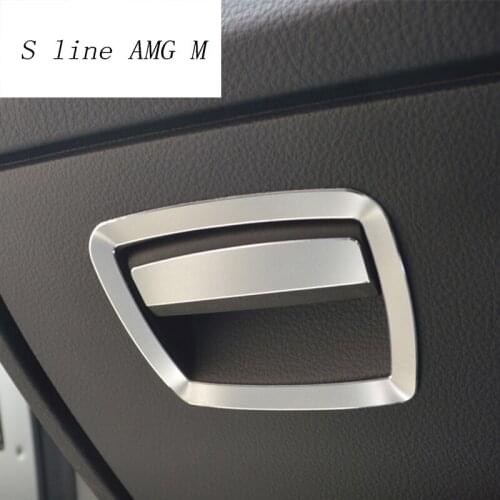 Car Styling Copilot Glove box handle decoration cover Sticker trim For BMW 5 series f10 2011-2017 Interior Auto accessories