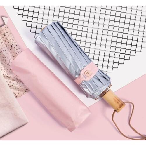 Anti-UV Windproof Umbrella 2020Super Parasol Women 3 Folding Business Umbrellas Simple Retro Outdoor Parapluie 3colors sombrinha