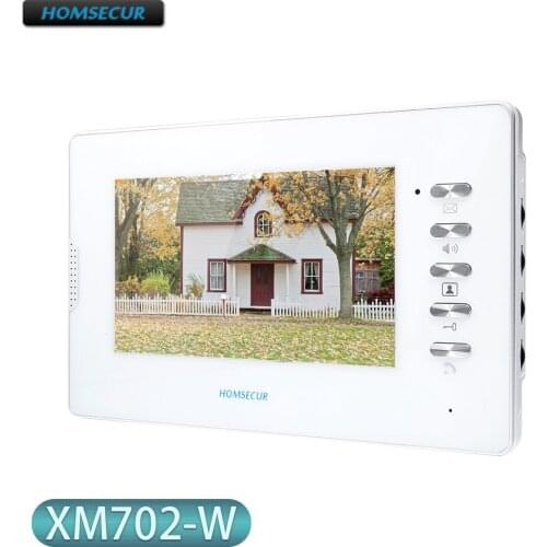 HOMSECUR 7" Color Indoor Monitor (XM702-W) with Mude Mode for Video Door Phone Intercom System
