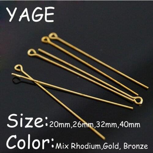 Yage 600PCs Mixed Rhodium,Gold,Silver Eye Pins Findings,20mm,26mm,32mm,40mm have stock