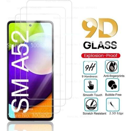 3pcs protective glass for samsung galaxy a52 a 52 galaxya52 sm-a526b/ds 6.5'' explosion-proof screen protectors tempered glas 9h