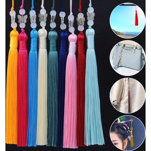 1Pc Mini Colorful Butterfly Tassels Pendant DIY Jewelry Charms Decorative Art Crafts Accessories Clothes Bag Key Tassel Ornament