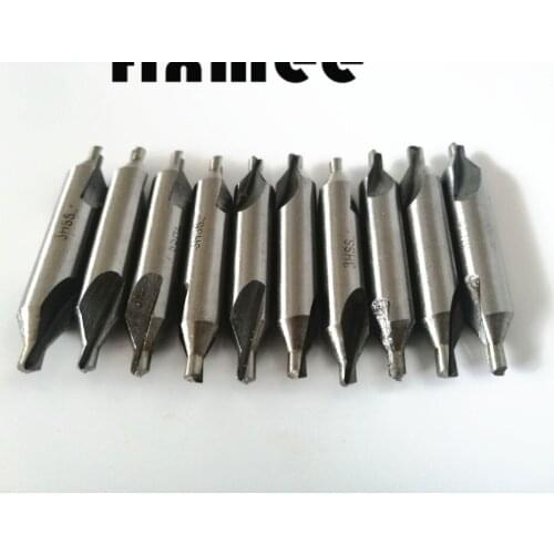 10Pcs 1*3mm/3*8mm HSS Center Drill Bit 2 Flutes 60 Degree Angle Precision Combined Countersinks Drill Kit Machining Power Tool