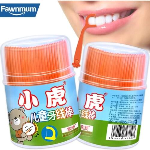 Fawnmum 50 Pcs Dental floss stick Oral Hygiene Dental Floss for Teeth Cleaning Plastic Toothpicks With PicksThread disposable