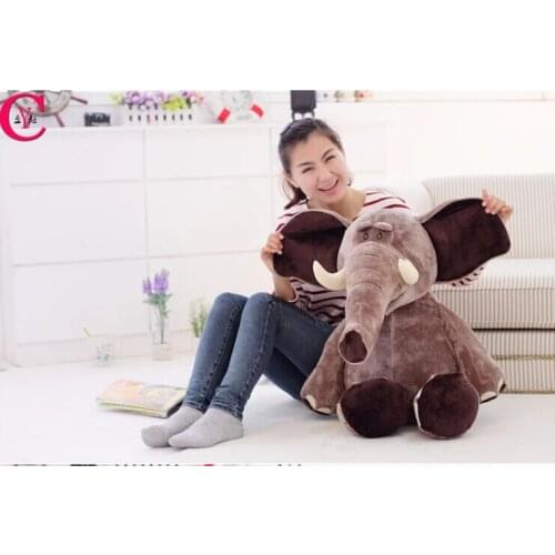 Big creative Plush elephant toy lovely Stuffed jungle elephant gift doll about 80cm 0212