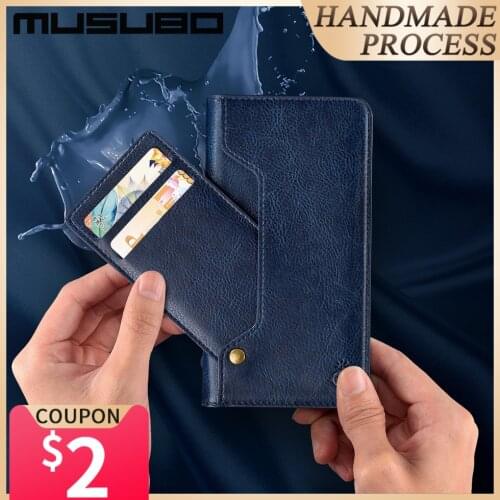 Musubo For iPhone Xs Max XR X 8 Plus 7 6 6s Plus Cases Vintage Leather Flip Stand Case Cover For Samsung S8 Note 8 Magnetic Capa