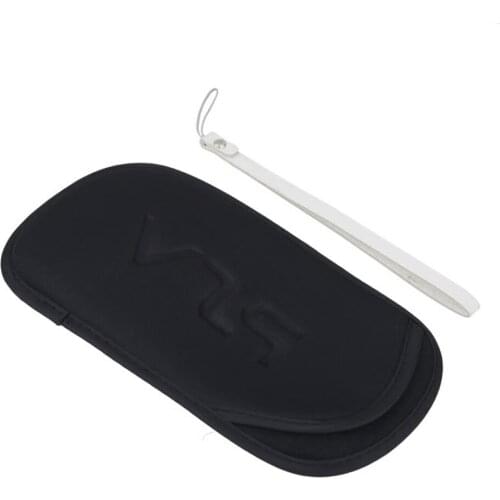 Unisex Black Solid Bag Polyester Shockproof Bag Protective Soft Cover Case Soft Pouch with Lock Buttonfor PS Vita PSV ONLENY