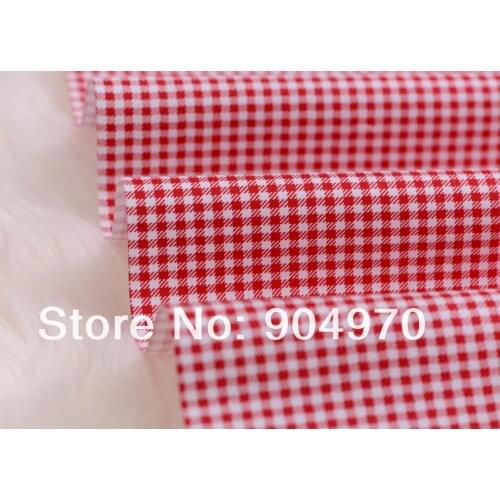 Red Plaid fabric Baby Fabric Quilting Bedding Patchwork Checks cotton Textile kids 100% cotton fabric 160cmX50cm Lattice