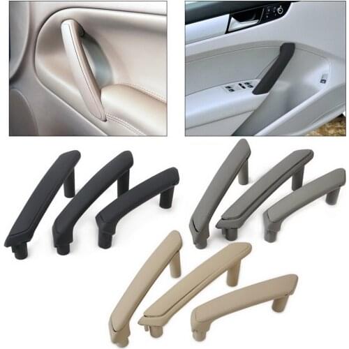 For VW Passat B5 1998-2005 3B4867372 3B0 867 180 A 3B0867180A 3pcs Black Interior Door Pull Grab Handle With Trim Cover