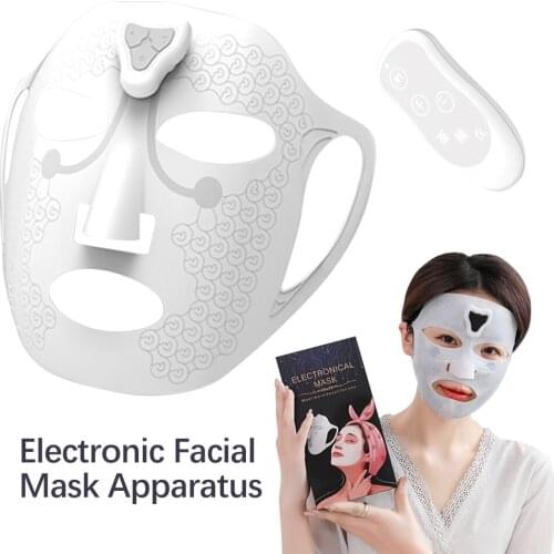 Electronic Facial Mask Micro-current Silicone Face Massager Facial Beauty Device for Promote Cream Absorption Face Moisturizing