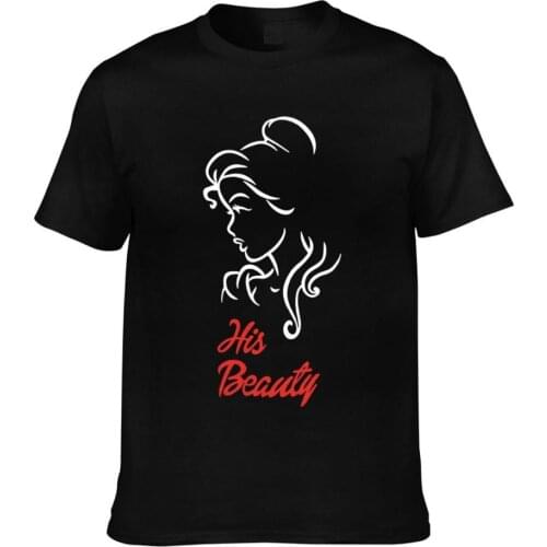 Women Print Graphic T Shitrs For Lovers Summer Couple Clothes Short Sleeve O Neck Sweatshirt Unisex Soft Cotton His Beauty Tops