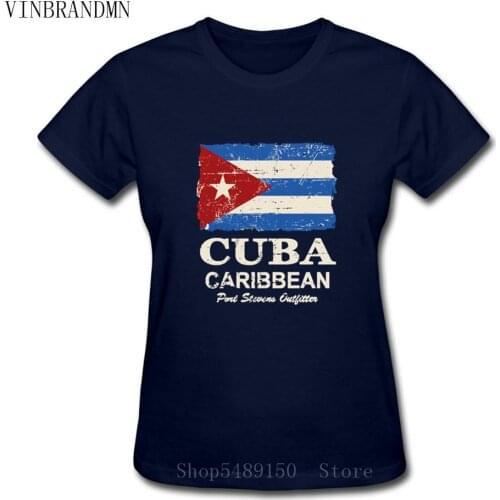 Hipster Short Sleeve Cuban Flag Vintage Printed T-Shirt Newest 2020 Cheapest Fashion Cuba Flag Women Tshirt Casual Funny Tee Top