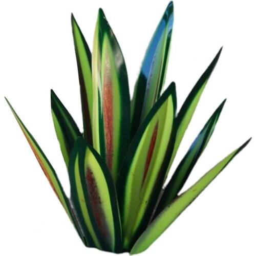 Artificial Plant Exquisite Non-fading Multicolor Metal Waterproof Rust-proof Art Tequila Cactus Sculpture Outdoor Decoration