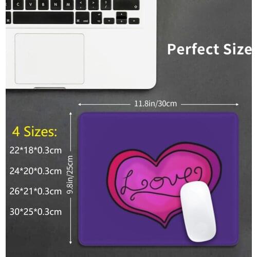 Love Mouse Pad DIY Print Love Heart Valentines Day Doodle