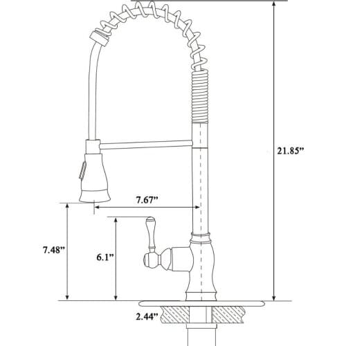 High Arch ORB Black Nickel Kitchen Faucet Pull Out 2-way Spray Single Lever Mixer Tap 360 Rotation Kitchen Spring Faucet Mixer