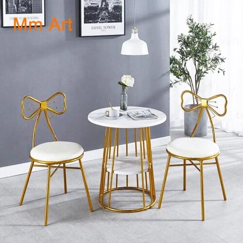 Balcony Small Tables and Chairs Internet Celebrity Creative Modern Simple and Light Luxury Leisure Tea Table