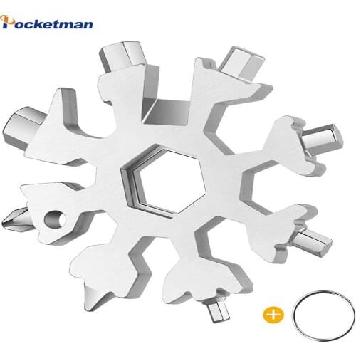 18-in-1 Snowflake Multi Tool Stainless Portable Steel Multi-Tool for Outdoor Travel Camping Adventure Daily Tool