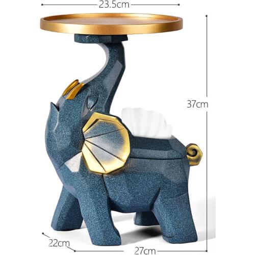 New Nordic Resin Decoration Elephant Shelf Tissue Box Storage Home Decoration Living Room Decor Multifunctional Floor Crafts