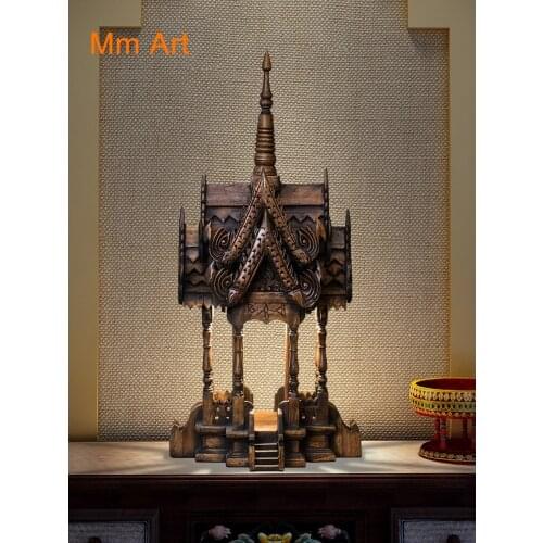 Southeast Asia Thai Solid Wood Creative Personalized Bird Cage Floor Lamp New Chinese Retro Lamp