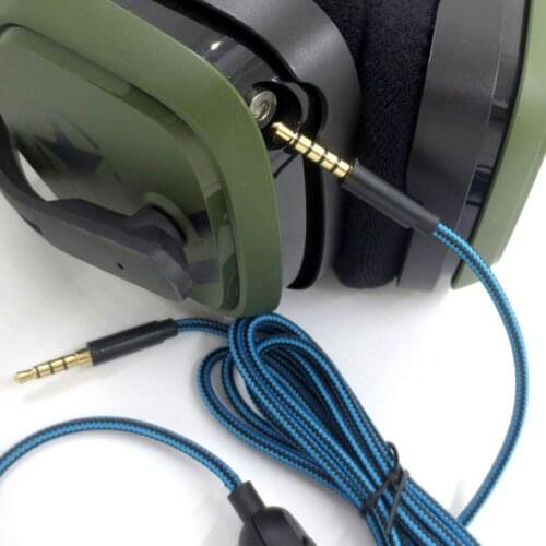 Portable Headphone Cable Audio Cord Line for Lo-gitech Astro A10 A40 A30