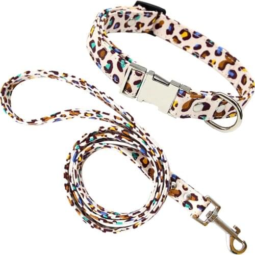 New Arrival Adjustable Dog Collar Soft Encrypted Canvas Puppy Pet Collars Dog Leashes For Small Medium Large Dog Cat Accessories
