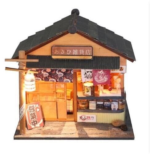 Diy Miniature Wooden Doll House Furniture Kits Toys Handmade Craft Miniature Model Kit DollHouse Toys Gift For Children D035