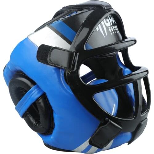 High-grade PU Leather Boxing Helmet Adult Kids Professional Competition Helmet Headgear MMA Muay Thai Taekwondo Head Gear Guard