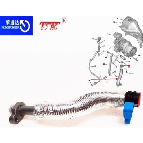 Brand New Genuine Turbo Charger Oil Return Hose 037979 V861706980 For Peugeot 308CC 3008 RCZ For Citroen C4L DS5 MINI 1.6T
