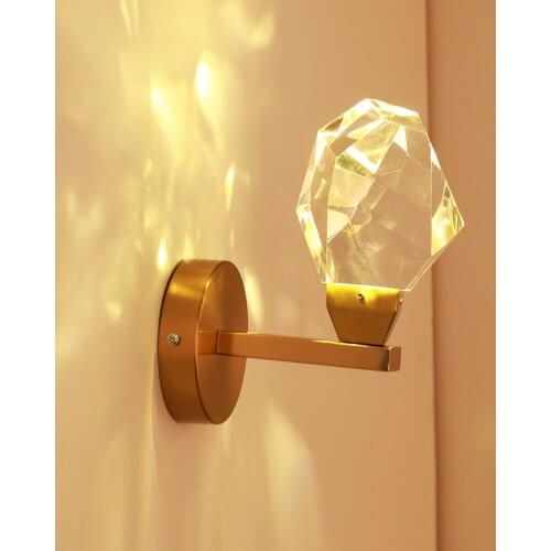 Modern led crystal deco maison penteadeira luminaria lustre cabecero de cama beside lamp
