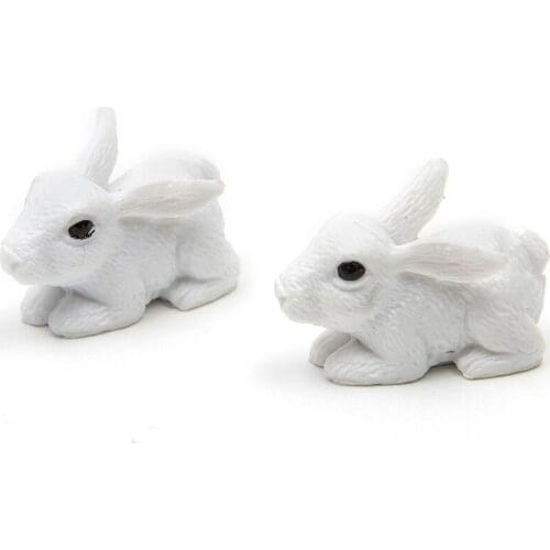 50pcs Cute Mini Rabbit Zakka Miniatures Fairy Garden Decoration Micro Landscape Fairy Bonsai Terrarium Figurine Crafts Decor