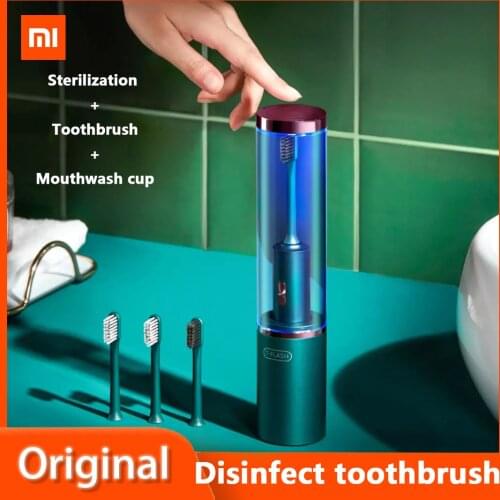 Xiaomi T-FLASH 3 in 1 Disinfection Sonic Toothbrush Inductive Charging Portable Electric Set With Mouthwash Cup and Brush Heads