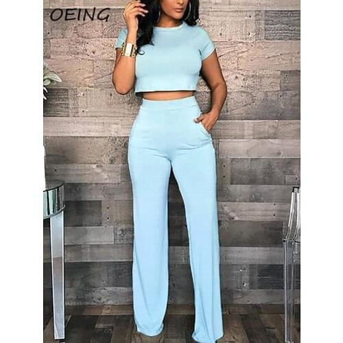 2021 Winter Blue Sport Wear Short Sleeve Crop Top Sets Sweat Tracksuit Fashion Casual Womens 2 Peice Sets