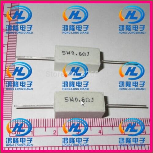 10pcs/lot) 5W 0.6 ohm +/-5% / 5W 0.6R ohm 5% / 5W 0.6RJ