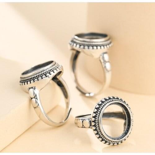 11.5*13.5mm 925 STERLING SILVER Semi Mount Bases Blanks base blank Pad rings ring Setting set diy jewelry A5631