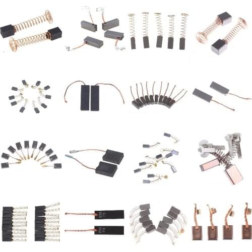 20/10/4/5/1Pcs Angle Grinder Graphite Brush Replacement Power Tool Carbon Brushes Electric Hammer For Motors Dremel Rotary Tool