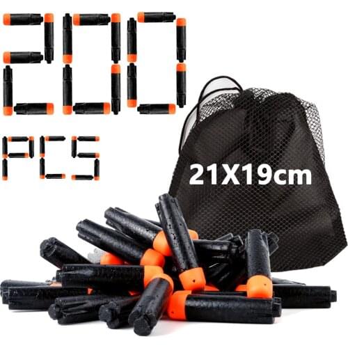 200PCS Refill Darts For Nerf Blasters for Toy Gun with Net Package Compatible Bullets for Ultra Nerf Accessories Foam Ammos Gift