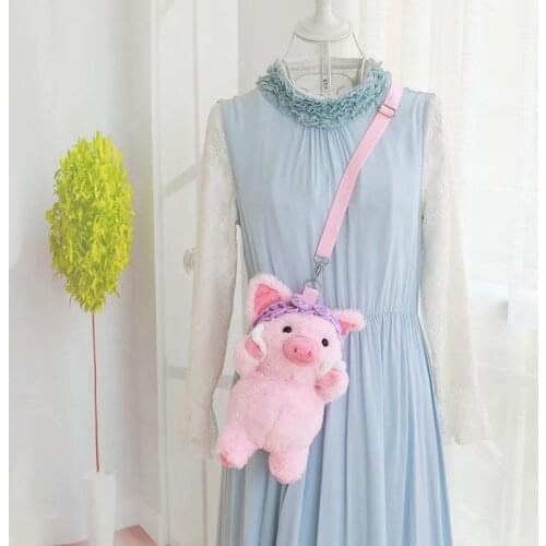 30cm Lovely make up Pig Plush Toys Stuffed Cute Animals backpack Baby Piggy Appease sweet heart Birthday Chrismas Gift for kids