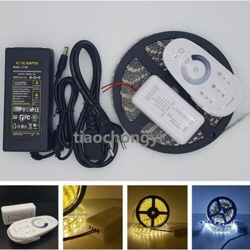 5050 DC12V white LED strip light +RF Dimmable Touch controller+ 5A 12V Power