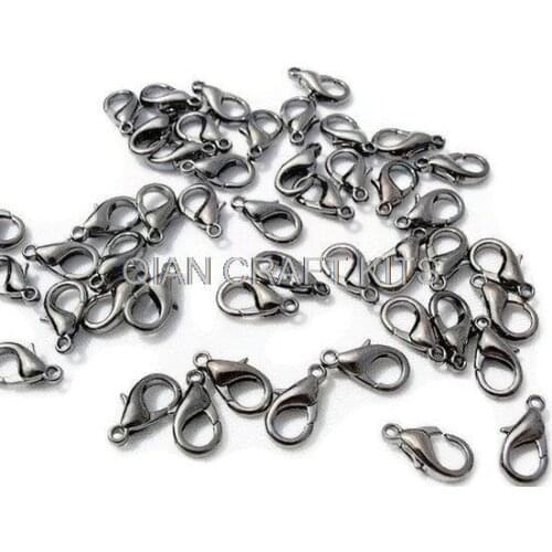 600pcs Gunmetal Lobster Claws, Finding Supply Destash, 6mm X 12mm Lobster Claw Clasp zinc Alloy or you pick color