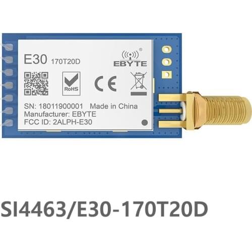 E30-170T20D SI4463 Strong Penetration UART 170mhz 100mW SMA Antenna IoT uhf Wireless Transceiver Transmitter Receiver Module