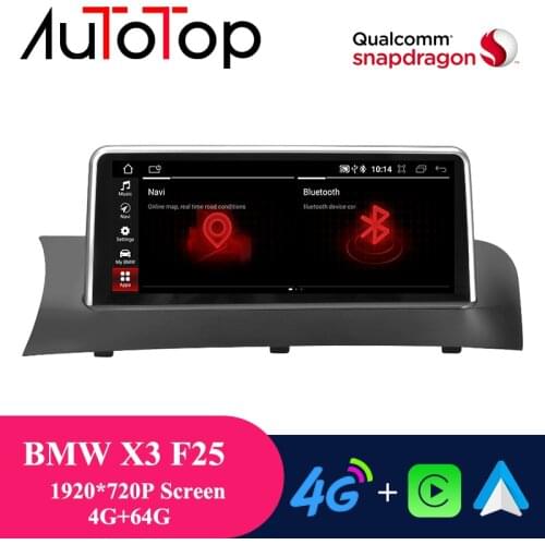 AUTOTOP BMW X3 F25 Android Car Radio For BMW X3 F25 X4 F26 CIC NBT 2011-2017 Autoradio Headunit Navigation GPS Multimedia Player