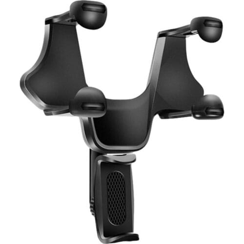 Car Rearview Mirror Mobile Phone Stands Adjustable Phone Holder Assemble Retractable Suitable For Huawei Xiaomi IPhone Samsung S