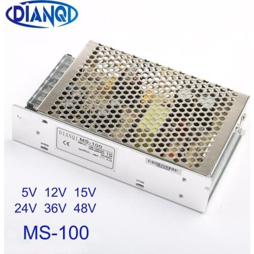 MS-100-12 MS-100-24 MS-100-15 switching power supply MS-100w 5v 12v 15v 24v 36v 48v mini size din led ac dc converter