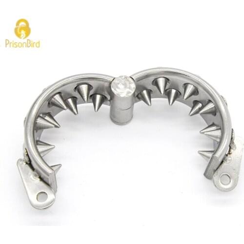 Sex Game Stainless Steel 2 Rows Teeth Penis Rings,Cock Ring Pendant Scrotum Testicle ,Chastity Belt,Sex Toy,Adult Games,A091