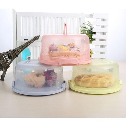 Round Cake Box Carrier Handle Pastry Lightweight Storage Holder Dessert Container Cover Case Cake Accessories