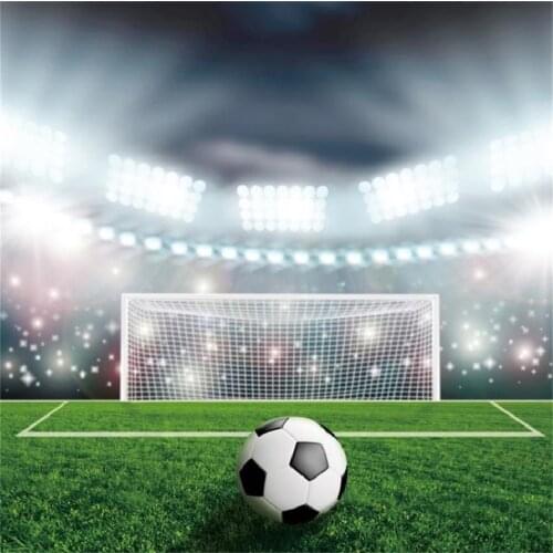 Laeacco Soccer Football Game Scene Photo Backgrounds Customized Photography Backdrops For Photo Studio