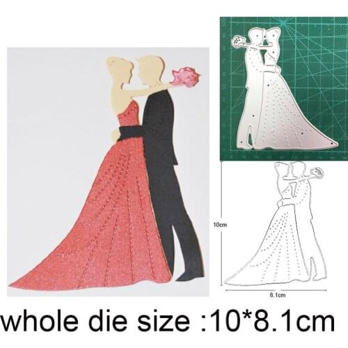 Wedding Bride Groom Metal Cutting Dies for DIY Scrapbooking dies Paper Cards Making Decor Craft Embossing Die Cuts Stencils dies